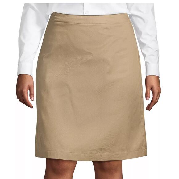NEW WOMENS LANDS' END LONG BEIGE SKIRT SIZE 12 - Picture 1 of 5